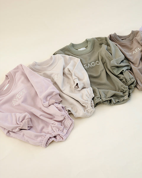Long Sleeve Personalized Bubble Romper