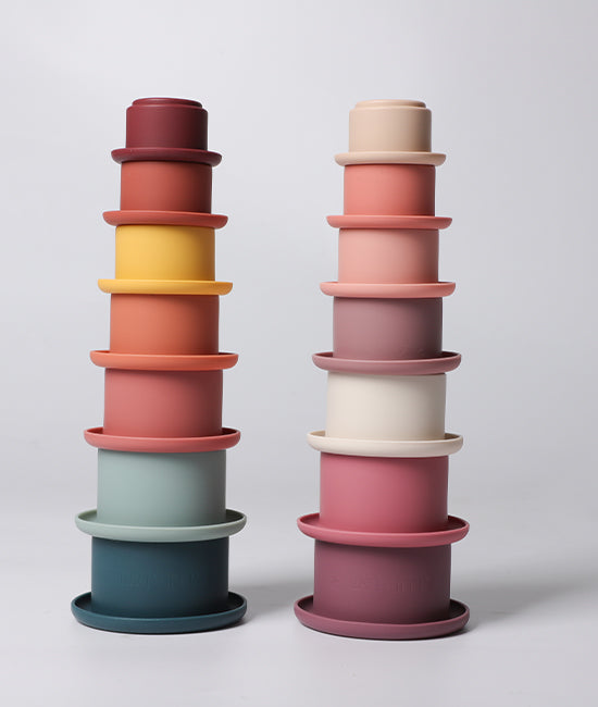 Soft Silicone Stacking Cups