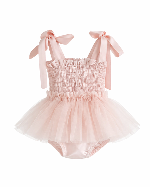 Smocked Tulle Tutu Romper