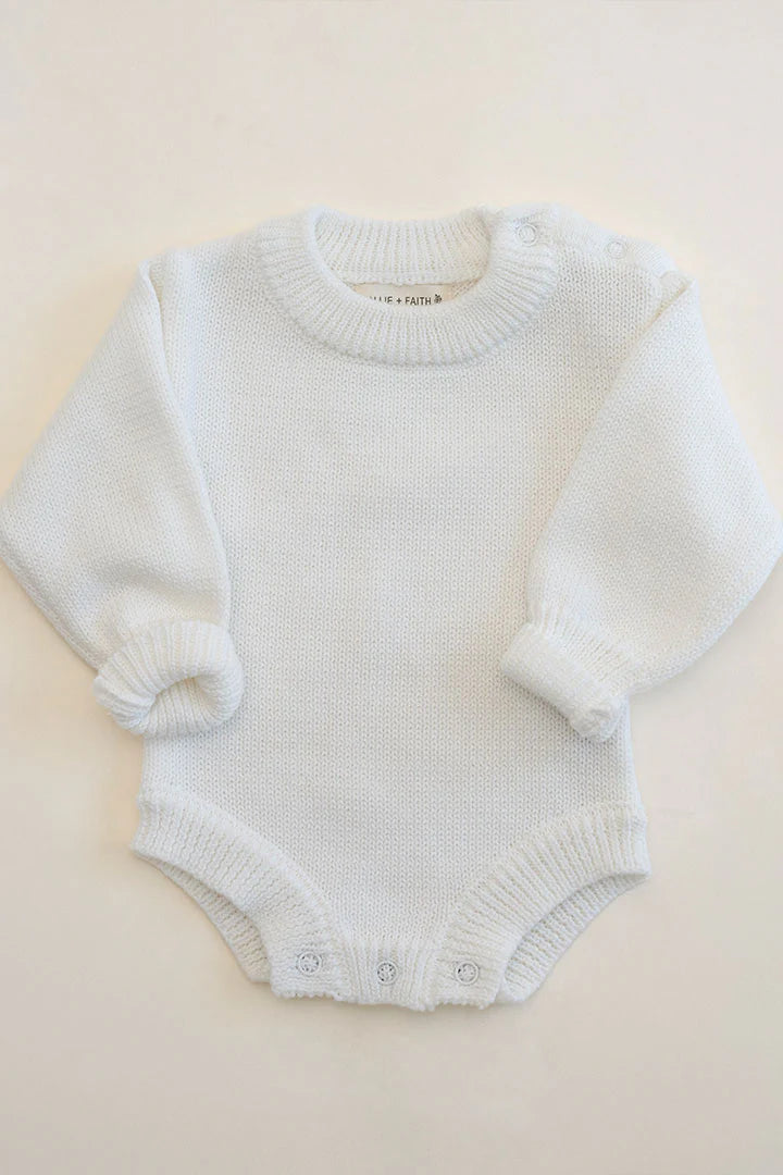 Knit Romper & Bonnet Bundle