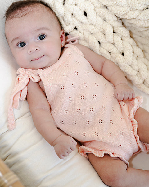 Sweet Blush Tie Romper