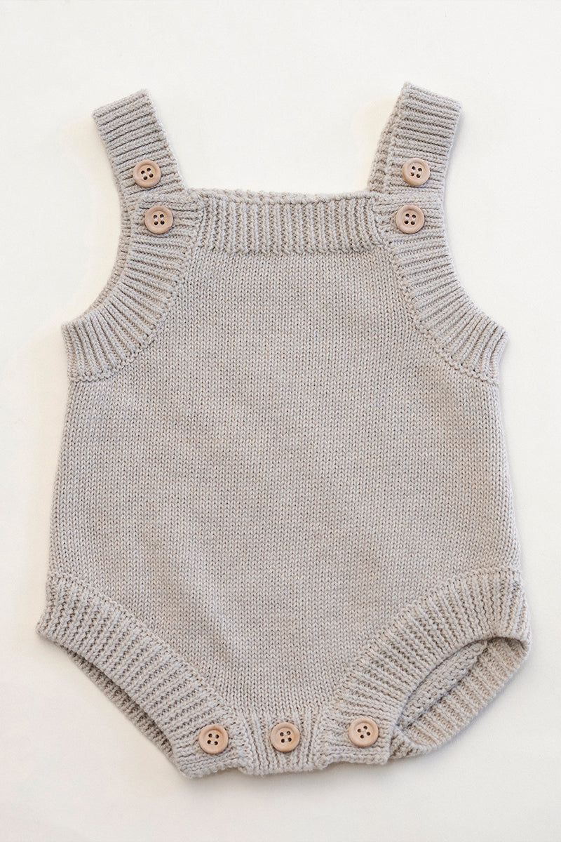 Sleeveless Knit Romper & Bonnet Bundle