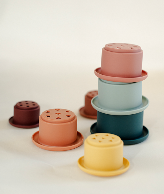 Soft Silicone Stacking Cups