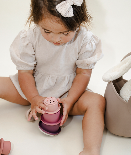 Soft Silicone Stacking Cups