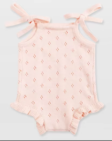 Sweet Blush Tie Romper